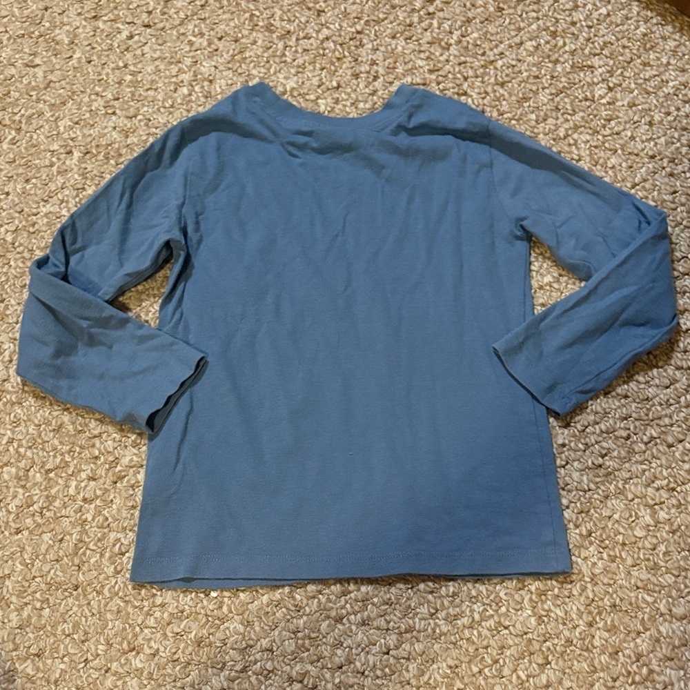 Boys Blue Monster Print Kids Shirt - Size 5 - Picture 2 of 3